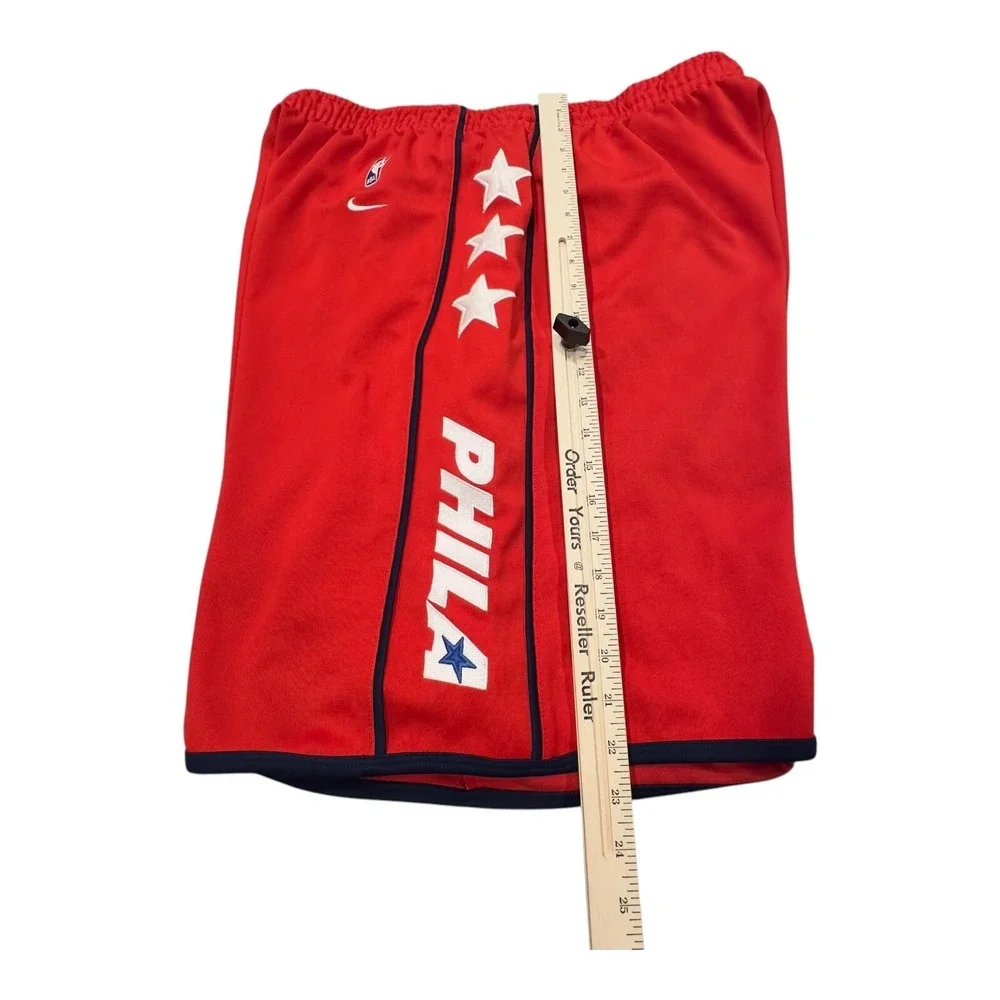 Nike Philadelphia 76ers Basketball Shorts Mens XXL Red NBA Stars PHILA Logo
